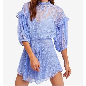 COPY - Free People bittersweet mini dress blue si…